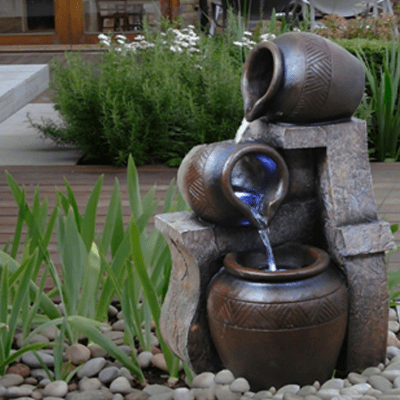 polyresin garden urns