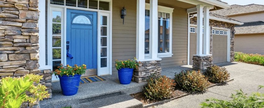 front porch painted door