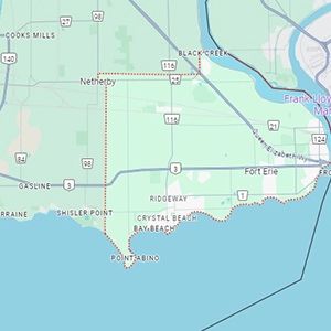 Fort Erie Ontario Map Thumbnail