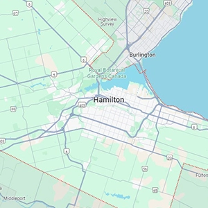 Hamilton Ontario Map Thumbnail