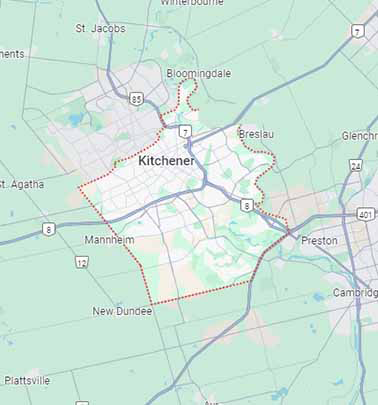 Kitchener Ontario on Map Thumbnail