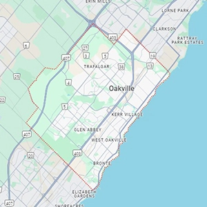 Oakville Ontario Map Thumbnail