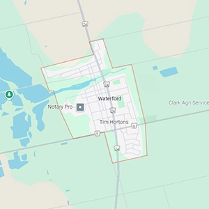 Waterford Ontario Map Thumbnail